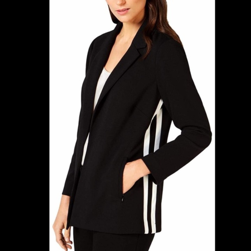 Alfani Women’s Black Blazer Side Racing Stripes